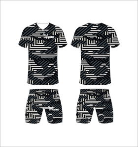 Conjunto de Uniforme de Fútbol Personalizado con Sublimación, Rayas Blancas y Negras, Transpirable, para Hombre, Kits de Entrenamiento de Fútbol, Traje Deportivo para Equipo, Venta al Por Mayor - Product Image 1
