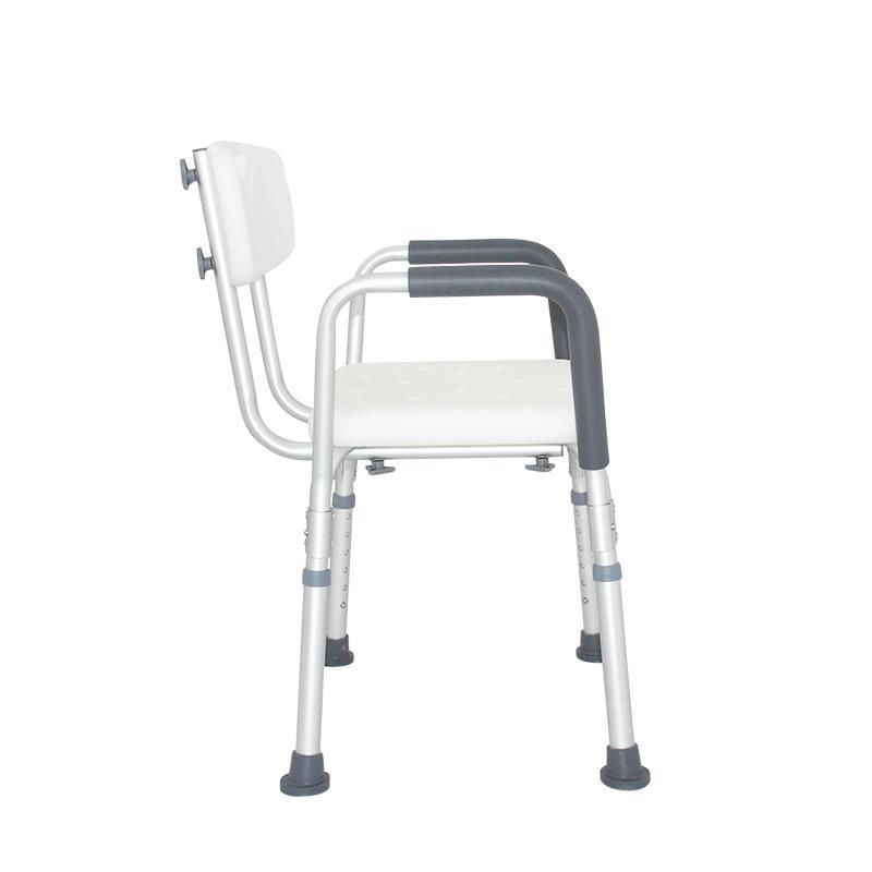 MN-XZY003 Wholesale Aluminum Height Adjustable Backrest Safety Disabled Elderly Bathroom Shower Chair For Senior Adult