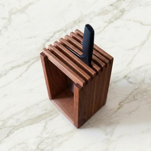 Organisateur de couteaux de cuisine en bois de luxe, support de rangement minimaliste pour couverts, pour café, restaurant et maison, porte-couteaux décoratif - Product Image 2