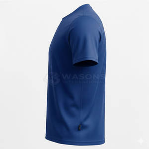 Camiseta de poliéster de alto rendimiento con tela elástica para gimnasio y entrenamiento deportivo de manga corta - Product Image 3