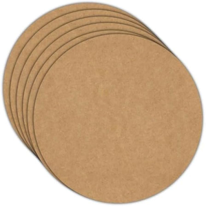 Posavasos y alfombrillas decorativas de MDF en blanco, posavasos de corcho MDF personalizados DIY, posavasos de MDF protectoras impresas en marrón - Product Image 4