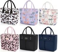 Sac à lunch isotherme en polyester grande capacité avec fermeture éclair pour les employés de bureau et les navetteurs - Product Image 2
