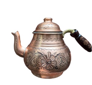 Hot Selling a Copper Teapot With Artistic Chasing and Engraving Copper Arabic Dallah for Restaurant Usage - Product Image 1