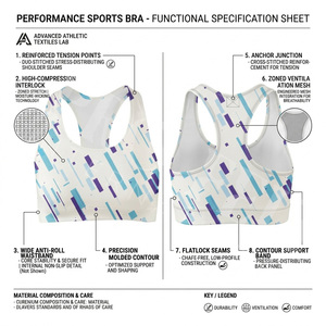 Soutien-gorge de sport respirant et extensible pour femme, à maintien élevé, dos nageur, sans coutures, pour yoga, fitness, entraînement et gym, design personnalisé - Product Image 3