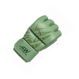 Askar Wear Ind. Gants de MMA en cuir vert, demi-doigts, fermeture Velcro, unisexe, équipement d'entraînement d'arts martiaux - Product Image 2