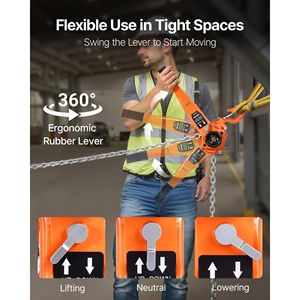 Polipasto de Cadena Manual de Alta Resistencia, Capacidad 3T (6600 LBS), Elevación 10FT, Acero Aleado G80, Doble Trinquete, Mecánico - Product Image 6