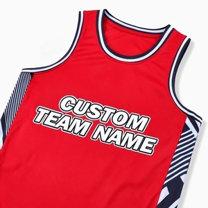 Uniforme de basket-ball personnalisé avec logo imprimé, respirant, anti-UV, anti-bactérien, en tissu mesh 100% polyester, pour joueurs, short réglable - Product Image 3