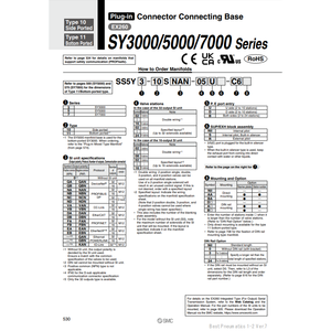 ชิ้นส่วนนิวเมติกส์ SS5Y7-10S0-08B-C8นิวเมติก SMC - Product Image 2