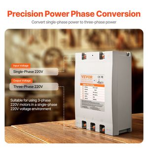 Convertitore da Monofase a Trifase 15HP 53A 220V, Inverter Digitale per Uso Residenziale, Trifase - Product Image 2