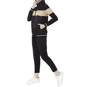Wholesale Custom Logo 2 Piece Set <b>Women</b> Tracksuit Slim Fit Zip Up Jacket Jogging Suits Sports Wear Activewear Gym Sweatsuits - Product Image 3