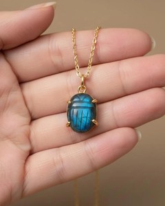 Labradorite Oval Pendant <b>Necklace</b> Natural Flash Gemstone Silver Chain Handmade Minimalist <b>Boho</b> Jewelry Gift for Women - Product Image 4