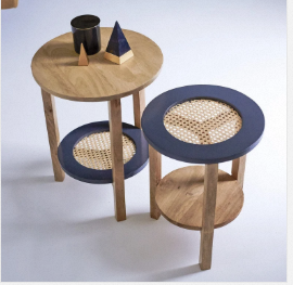 Handcrafted Rustic Eco-Friendly Durable Mango <b>Wood</b> <b>Stool</b> Set Two Decorative Seating Furniture for Living Room Bedroom Dining - Product Image 2