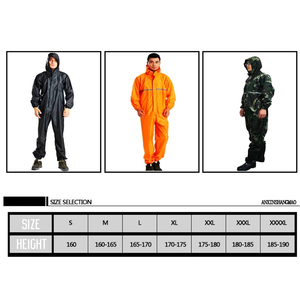 High Quality Customizable One-piece <b>Men</b> Women Waterproof Windproof Breathable Polyester <b>Raincoat</b> Jumpsuit Hooded Custom Brand - Product Image 6