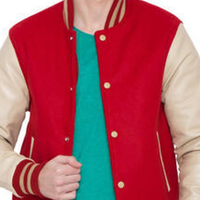 Blouson universitaire homme coupe ample personnalisé style Letterman, type baseball, chaud pour l'hiver, en polyester/coton, col montant, coupe-vent