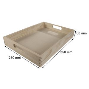Solid Wood Dining Platter Rectangular Bamboo <b>Serving</b> Tray <b>Set</b> Minimalist Design Durable Solid Wood <b>Dishes</b> Plates Party Use Decor - Product Image 3