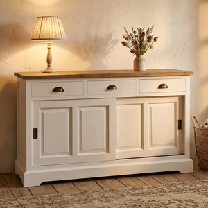 Cómoda Eudro Japandi de Madera Maciza de Teca, 4 Cajones, Estilo Contemporáneo, Ecológica, Duradera, Acabado Natural, Moderna, para Dormitorio - Product Image 3