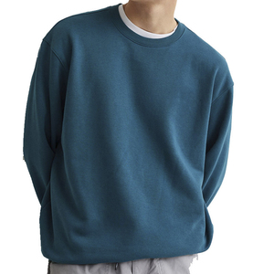 Blue Crew Neck <b>Pullover</b> <b>Sweater</b> Full Sleeve Casual Printed Geometric 100% Cotton Regular Fit Women's Winter Knitted - Product Image 1