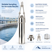 Échantillonneur de fond de liquide rond pour tests de laboratoire |   Dispositif manuel d'échantillonnage de liquides pour la collecte et l'analyse contrôlées de liquides