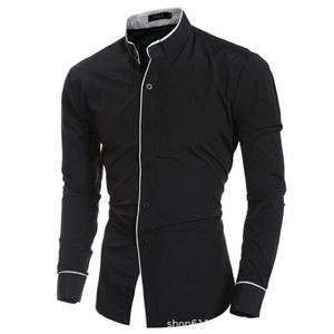 Camisa Oxford de Algodón para Hombre, Cómoda, Manga Larga, con Botones, Estilo Casual Elegante, Lisa, para Otoño e Invierno - Product Image 1