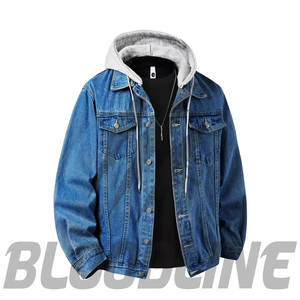 BLOODLINE INTERNATIONAL Women's Black Denim <b>Trucker</b> <b>Jacket</b> Full Sleeve Button Closure Washed Solid Cotton Winter Style Quick Dry - Product Image 5