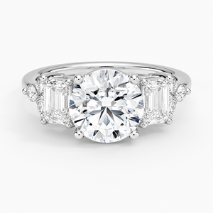 Anillo BOJ 0124 con Corte Redondo, Plata 925, Engaste de Puntas, Anillo Solitario con Diamante de 2ct, Color D, VVS1, Moissanita, Certificado GRA - Product Image 1