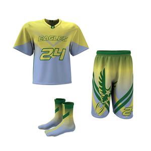 Uniforme de lacrosse Elite bordeaux et noir avec manches rayées jaunes, maillot et short d'équipe personnalisés sublimés - Product Image 5
