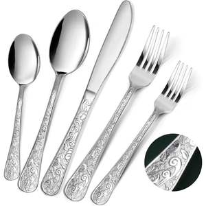Premium Stainless Steel Cutlery Set Durable Rust Resistant Dining <b>Flatware</b> With Elegant Mirror Finish Perfect For Modern Kitchen - Product Image 1