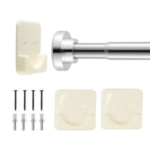 Asta Telescopica Regolabile in Acciaio Inox per Tenda Doccia, 28-76 Pollici, Diametro 1 Pollice, con Tensione a Molla, Senza Supporti a D - Product Image 1