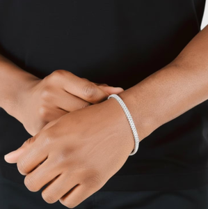 Bracelet en argent sterling 925 micro-pavé, maillons cubains, moissanite, fin, luxueux, pour hommes et femmes - Product Image 3