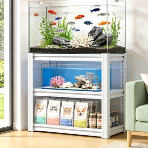 Supporto per Acquario in Metallo da 20-30 Galloni, 34" L x 18" P x 31" H, Regolabile e Resistente per Terrari - Product Image 1