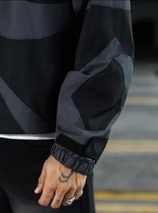 Men's Hooded <b>Racer</b> <b>Jacket</b> Color Blocking Waterproof Windproof Zipper Closure Canvas Polyester Sporty Autumn Loose Fit Front - Product Image 2