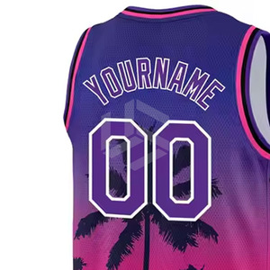 Full Digital Print Breathable Quick Dry Sleeveless Unisex Adult Basketball Jerseys <b>Polyester</b> Mesh Tops - Product Image 3