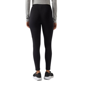 Leggings pour femmes à taille haute, sexy, longs, avec poches, logo personnalisé, extensibles, tricotés, couleur unie noire, style sportif - Product Image 5