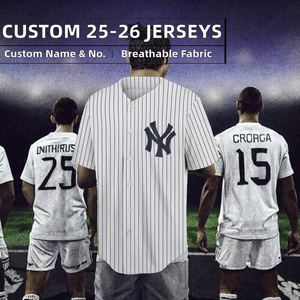 Maillot de baseball respirant 100 % polyester à imprimé numérique, léger, pour équipe sportive - Product Image 5