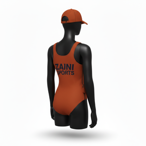 Traje de Baño Premium para Mujer en Nylon y Spandex con Diseño de Paneles en Bloques de Color, Bolsillo con Cinturón y Logotipo Personalizado - Product Image 5