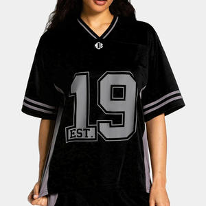 Ensemble de maillots de football américain pour femmes, col en V, en mesh, avec impression de numéro personnalisé, coupe ample, marque privée, fabricant OEM en gros, USA - Product Image 6