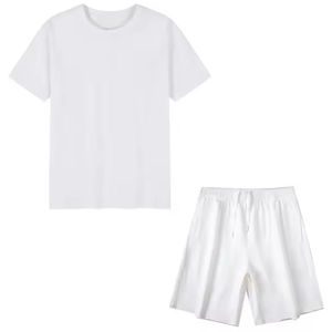 Conjunto Casual de Verano para Hombre, Personalizado OEM, Camiseta de Manga Corta y Pantalones Cortos, 2 Piezas, Transpirable, Talla Grande, 100% Algodón, Secado Rápido, Alta Calidad - Product Image 1