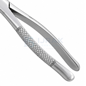 Forceps d'extraction dentaire en argent avec poignée moletée, instrument chirurgical manuel de classe I - Product Image 2