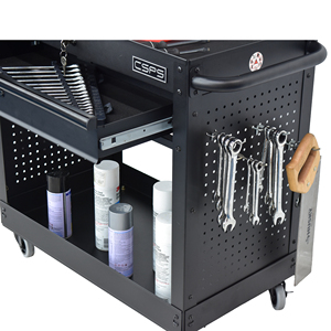 Matte Black Powder Coated Steel 1 <b>Drawer</b> Utility Cart Family keywords: for Garage Workshop Storage Use - Product Image 6