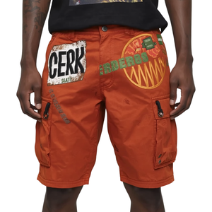 Pantalones Cortos Cargo para Hombre con Diseño Urbano y Bolsillos Utilitarios Contemporáneos - Product Image 1