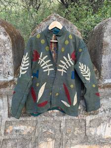 Handcrafted Cotton Kantha Suzani <b>Jacket</b> for Women – Vintage Embroidered <b>Patchwork</b> Coat with Traditional Artisan Stitching and Bo - Product Image 1