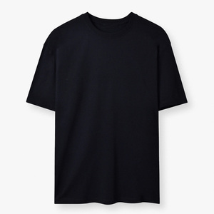 ผู้ผลิตเสื้อยืดโอเวอร์ไซส์พรีเมียม เสื้อยืดผู้ชายผ้าฝ้ายทรงหลวมแบบเรียบ หนานุ่ม สไตล์สตรีทแวร์ - Product Image 4