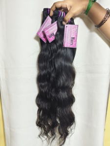 Extensiones de Cabello Humano Jerry Hairs, Cabello Remy Indio Sin Procesar, Ondulado Suelto, Doble Trama a Máquina, Colores Más Oscuros, Estilo Rosa - Product Image 2