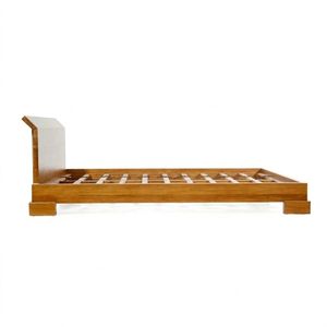 Premium Japandi Teak Wood Platform <b>Bed</b> Low Profile Curved Queen King Bedstead - Product Image 2