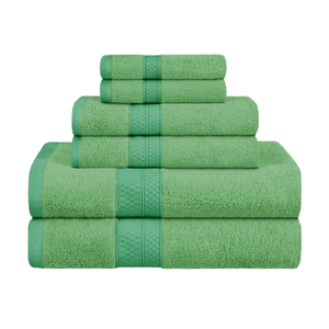 Serviettes de bain en coton tissé 100% naturel de qualité supérieure, écologiques, en dobby, tailles personnalisées, étiquette privée, ensembles de serviettes pour hôtels - Product Image 1