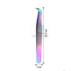 Pince à épiler pour extensions de cils en acier inoxydable de haute qualité, durable et légère, marque privée - Product Image 2