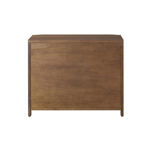Table de chevet classique Chika, 4 tiroirs, en teck massif brun foncé, table de rangement de haute qualité pour appartement et chambre à coucher - Product Image 5