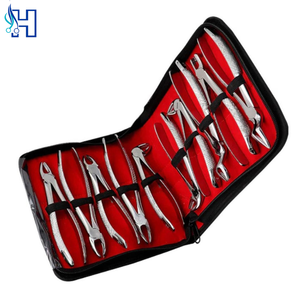 Ensemble de forceps d'extraction dentaire en acier inoxydable, poignée moletée, instruments chirurgicaux de classe I, utilisation manuelle, couleur argent - Product Image 5