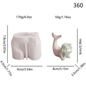 Moule en silicone pour bougie en gypse à l'aromathérapie Princesse sirène de l'océan - Product Image 5