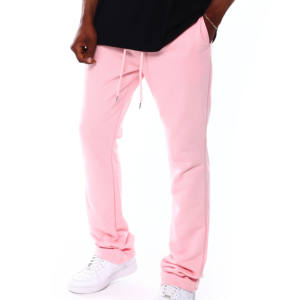 Pantalon de sport pour hommes, coupe évasée, délavé, style survêtement, pantalon de jogging ajusté, effet empilé, pour la gym et les garçons - Product Image 1